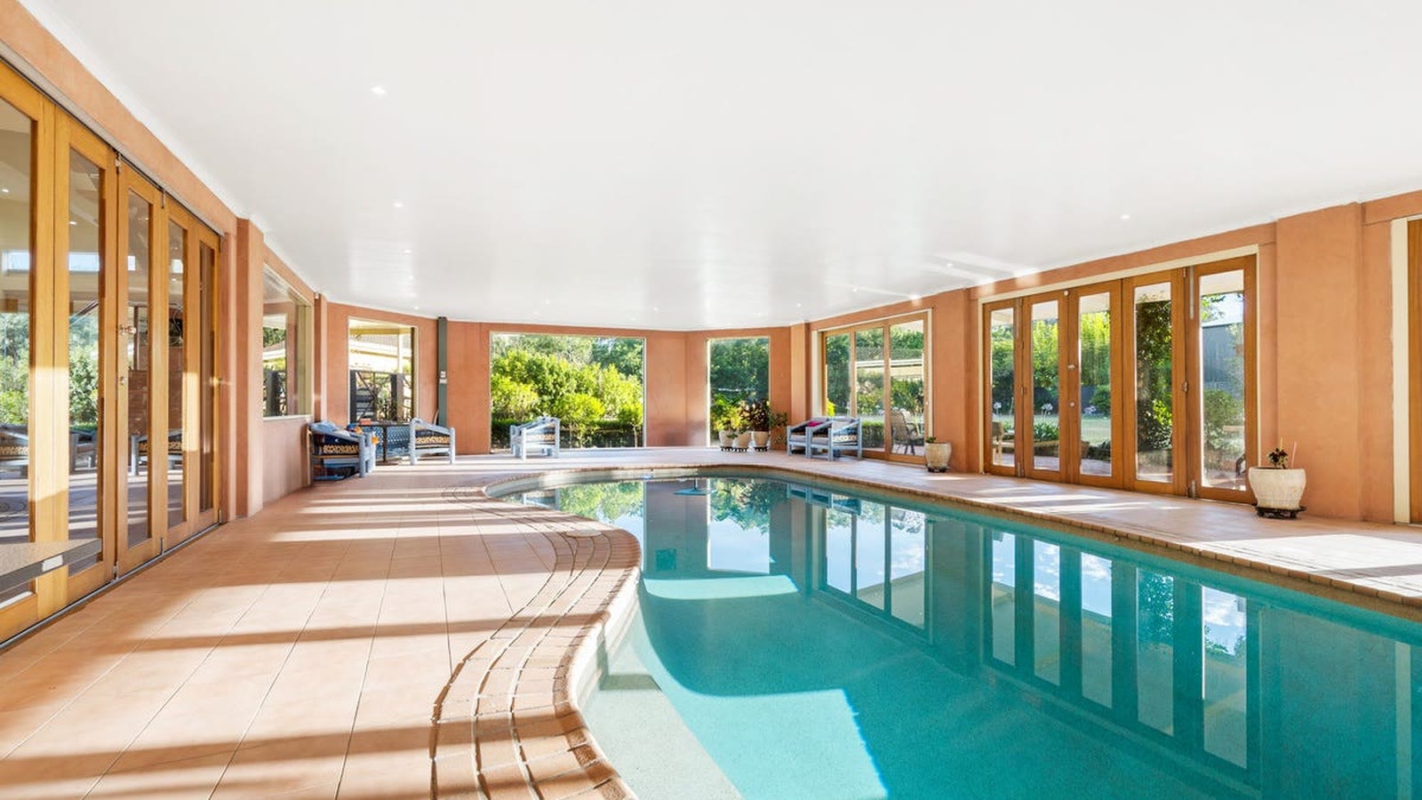 Indoor pool: the original listing photograph